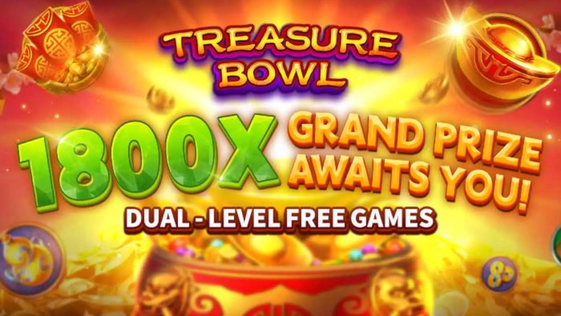 Multiplicadores Treasure Bowl yt88games - 7777x Máximo com Tigela Dourada